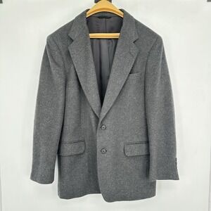 Club Room Men's Sport Coat 40R Gray Camel Hair Blazer Classic Tailored Old Money